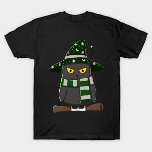 Black Owl In Witch Costume T-Shirt
